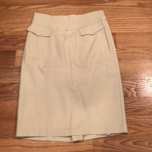 Nanette Lepore cream pencil skirt